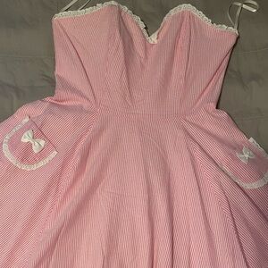 Wax Poetic Clothing XL Pink Gingham Circle Dress